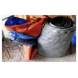 Large vinyl gray tarp w/ rivets - 4 SmartPot cloth