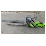 Earthwise 22" cordless hedge trimmers w/ lithium