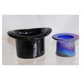 Imperial cobalt Carnival glass Aurora Jewels