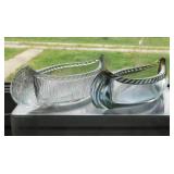 2 clear glass canoes including Seattle Washington