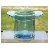 Large Optic Panel glass top hat w/ light blue