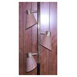 Mid Century tension pole light w/ atomic brass