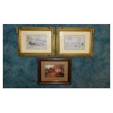 Several framed art prints & photo frames