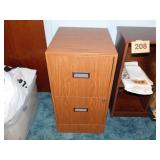 Metal woodgrain 2 drawer filing cabinet