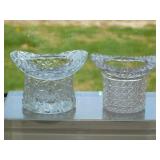 Fenton Clear Daisy & Button glass top hat - Star