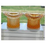 2 Westmoreland English Hobnail Diamond Point