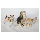 5 porcelain dog figures - Stone Critters Beagle