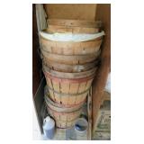 10 wood fruit bushel baskets