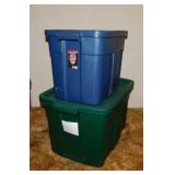 2 storage totes w/ lids