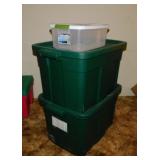 3 storage totes w/ lids