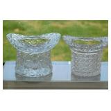 Fenton Clear Daisy & Button glass top hat - Star