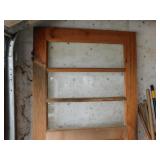 Wood entry door w/ 3 glass panels, 36" x 80"