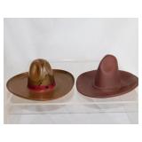 Copper & brass souvenir Western Cowboy hats, 5.5"
