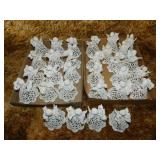 30 starched doily angel Christmas tree ornaments,