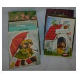 2 boxes sweet vintage greeting cards & envelopes