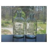 2 antique Wheaton Glass apothecary bottles w/