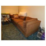 Stratford Herculon 3 cushion sofa couch & throw