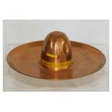 Large copper souvenir Western Cowboy hat, 8" brim
