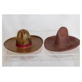 Copper & brass souvenir Western Cowboy hats,