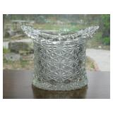 Extra large Fenton Daisy & Button clear glass top