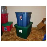 2 storage totes w/ lids