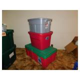 3 storage totes w/ lids