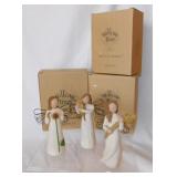 3 Willow Tree Angels in boxes