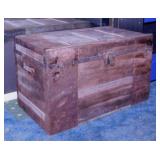 Antique steamer trunk ready for restoration, 36"