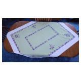 Vintage Startex cotton pansies tablecloth