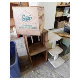 Mid Century 3 tier step-back side table stand,