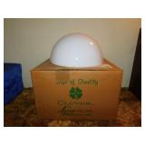 Mid Century plastic arc floor lamp shade, new in