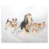 5 porcelain dog figures - Stone Critters Beagle