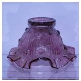 Fenton Cabbage Rose glass fairy lamp shade