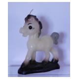 Rare Kitschy Frisky The Pony wax horse candle,