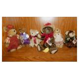 6 plush Boyds Bears
