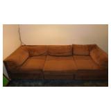 Stratford Herculon 3 cushion sofa couch & throw