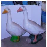 Concrete & Union blow mold country geese yard art