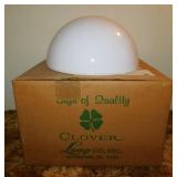 Mid Century plastic arc floor lamp shade, new in