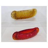 Fenton Amberina Cadmium glass Daisy & Button