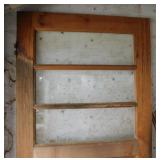 Wood entry door w/ 3 glass panels, 36" x 80"