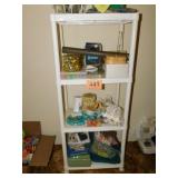 Plastic 4 shelf shelving unit, 22" x 14" x 51"