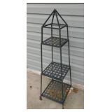 Metal garden obelisk plant stand, 48" tall