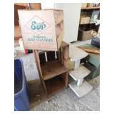 Mid Century 3 tier side table stand, 10" x 22" x