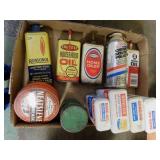 Vintage oiler tins - Neatslene shoe grease tin -