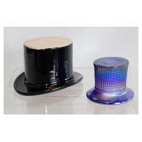 Imperial cobalt Carnival glass Aurora Jewels