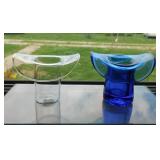 1984 stamped Gibson cobalt glass top hat -