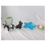 Blue Opal Milk Glass star shaped pin dish - Mule