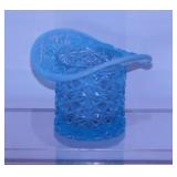 Large Fenton Aqua Opalescent Daisy & Button glass