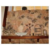 Wrought iron: Scrolled wall candle sconce -