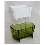 2 Indiana Glass baby cradles, 5" long